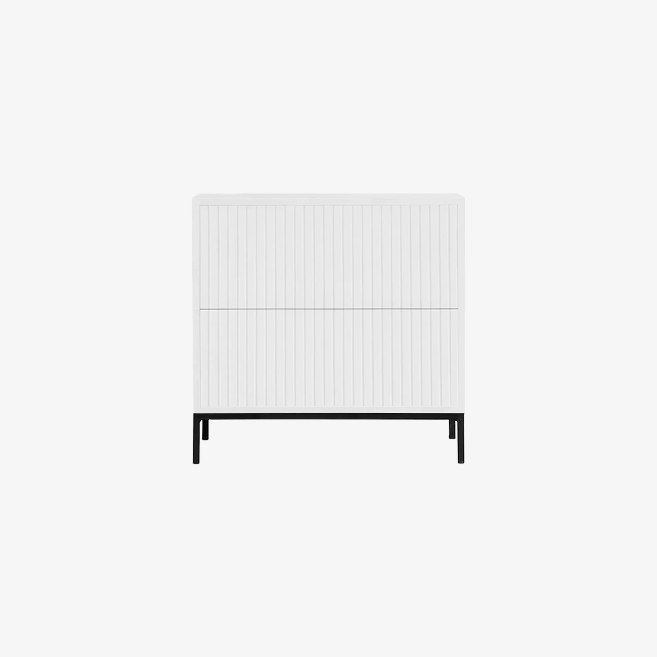 BRIELLA NIGHTSTAND | שידת לילה מעץ ומתכת 50/40 ס"מ, עם מגירות