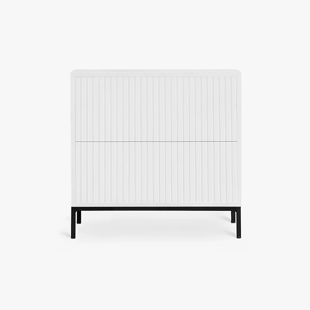 BRIELLA NIGHTSTAND | שידת לילה מעץ ומתכת 50/40 ס"מ, עם מגירות - Image 3