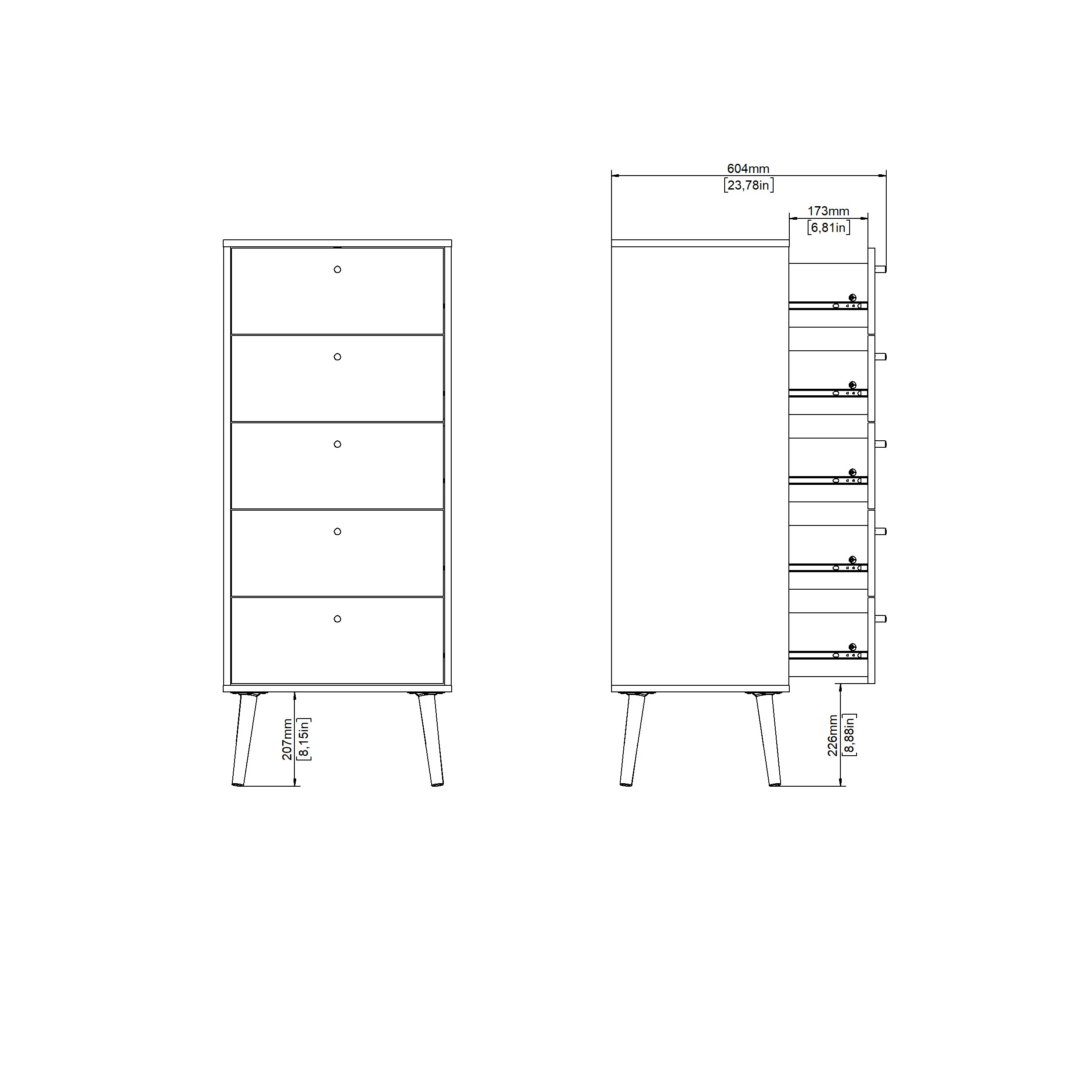 FOLD | קומודה עם 5 מגירות - Image 8