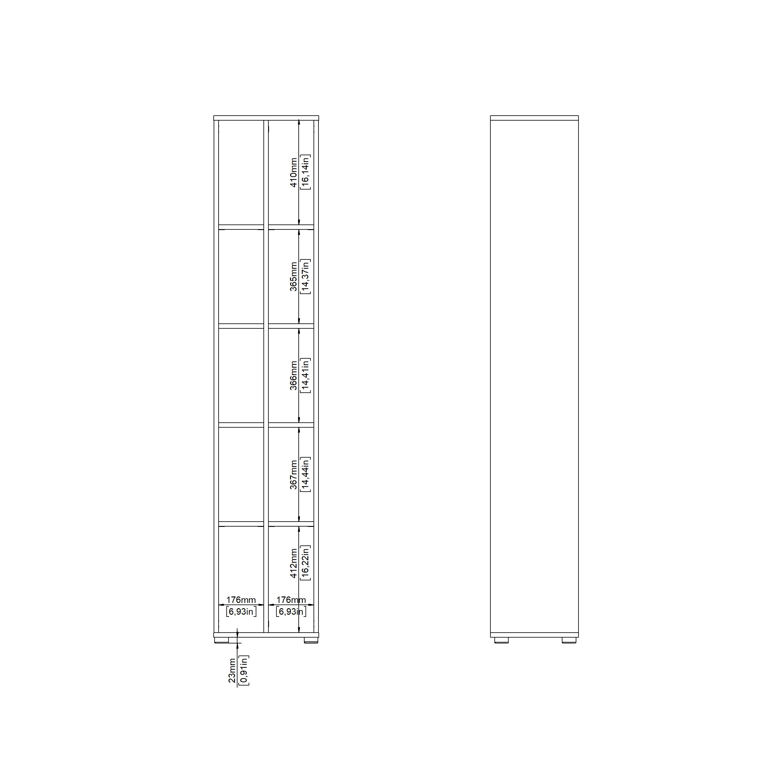 JET | ספריה צרה עם 10 מדפים פתוחים - Image 7