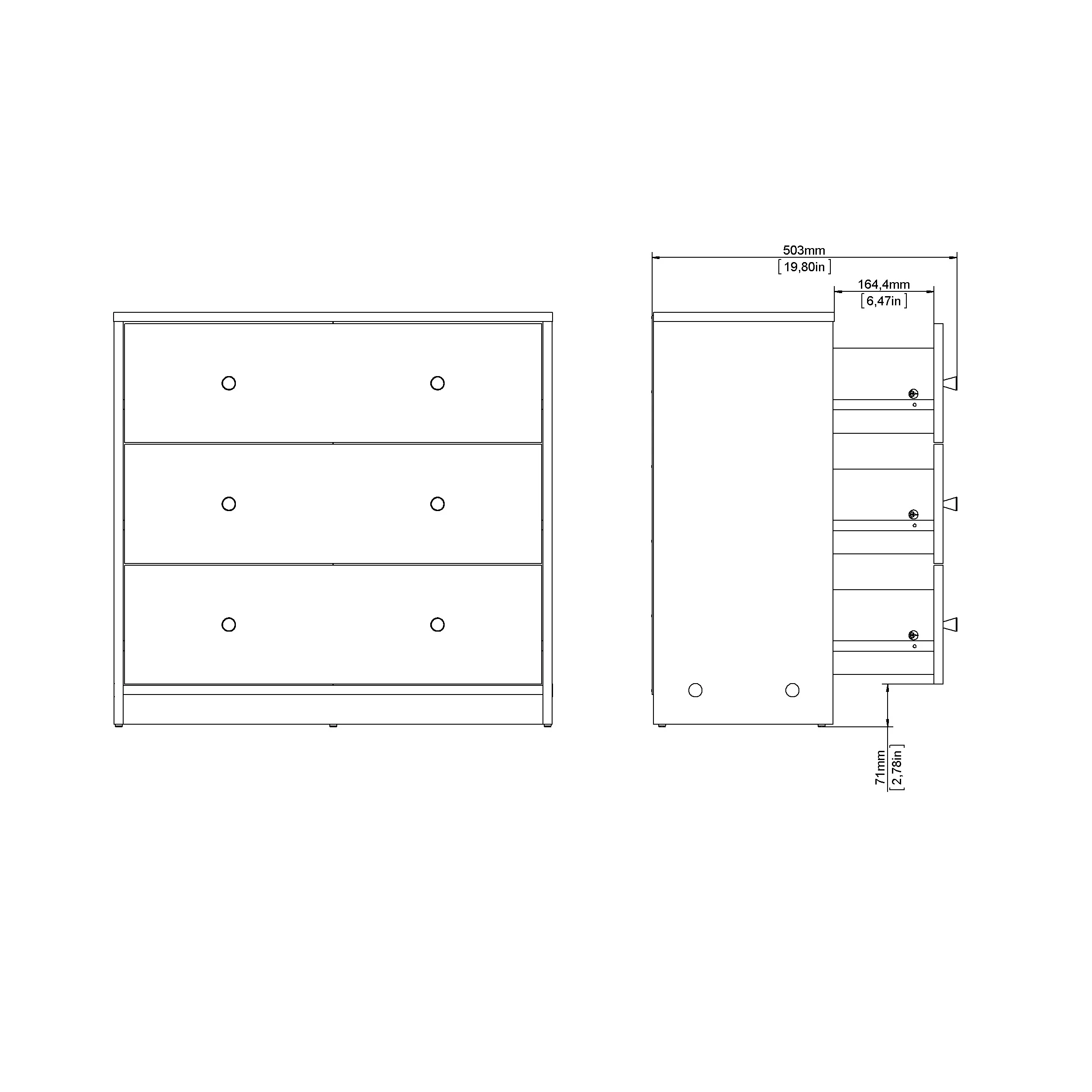 KLINE | קומודה עם 3 מגירות - Image 8