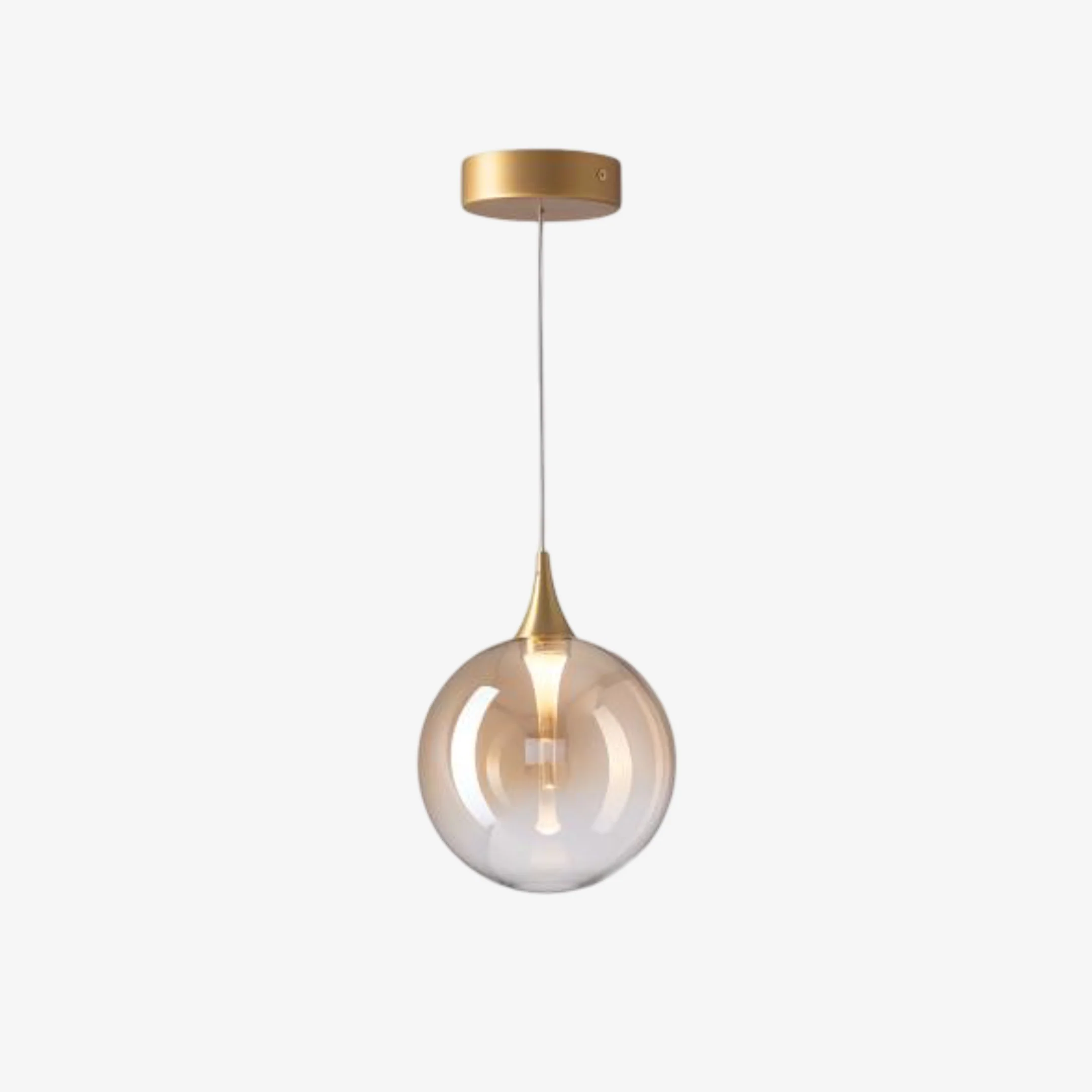 LUXA | מנורת תליה עגולה מזכוכית